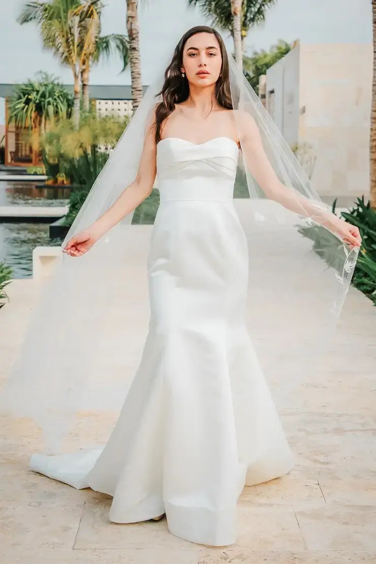 Model wearing a bridal dress
