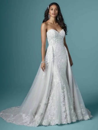 Maggie Sottero KAYSEN OVERSKIRT #0 default Ivory/Misty Mauve thumbnail