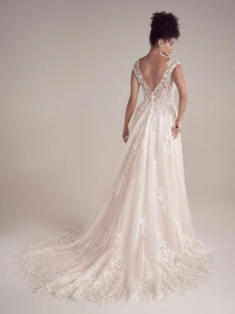 Maggie Sottero SIERRA #1 Ivory over Blush (gown with Ivory Illusion) thumbnail