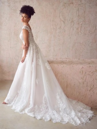 Maggie Sottero SIERRA #5 default Ivory over Blush (gown with Ivory Illusion) thumbnail