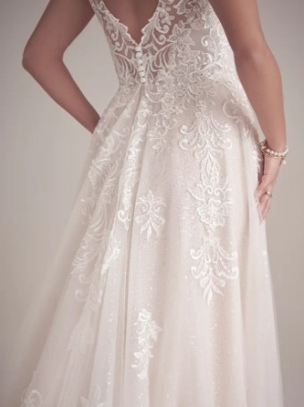 Maggie Sottero SIERRA #3 Ivory over Blush (gown with Ivory Illusion) thumbnail