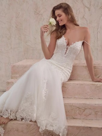 Maggie Sottero PENELOPE #5 default Ivory over Blush (gown with Natural Illusion) thumbnail