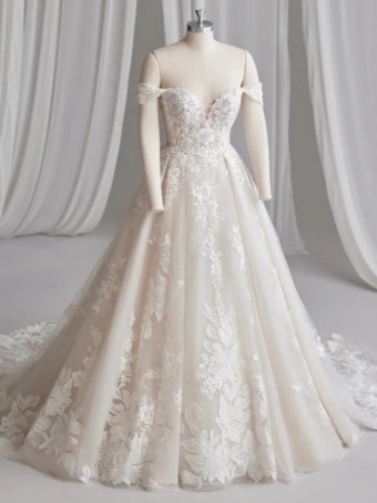 Sottero and Midgley SUNDANCE #4 default Ivory over Light Champagne (gown with Natural Illusion) thumbnail