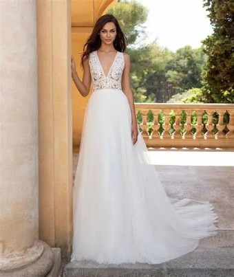 Pronovias ESPIGA #0 default Off White/Crystal/Nude thumbnail
