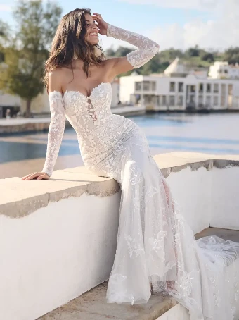 Sottero and Midgley KENSINGTON #1 All Ivory (gown with Ivory Illusion) thumbnail