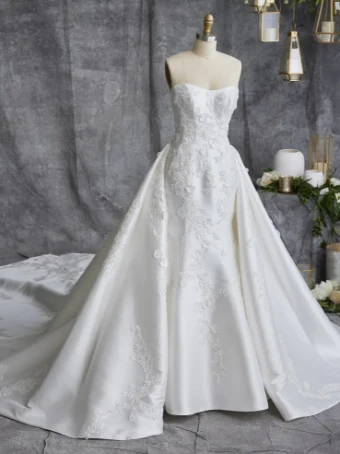 Sottero and Midgley BARCELONA OVERSKIRT #0 default Ivory/Silver thumbnail