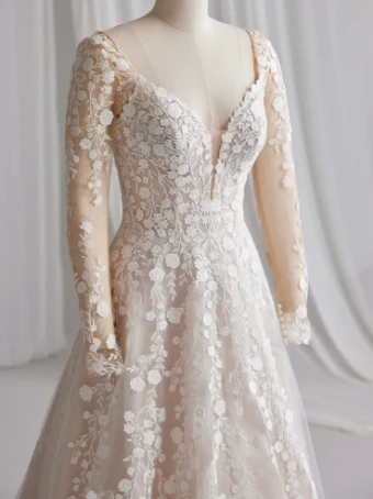 Sottero and Midgley EDWINA #1 Ivory over Blush (gown with Natural Illusion) thumbnail