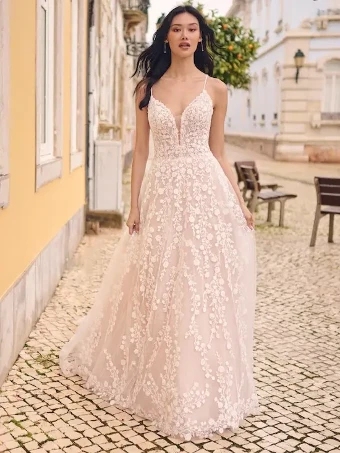 Sottero and Midgley EDWINA #3 Ivory over Blush (gown with Natural Illusion) thumbnail