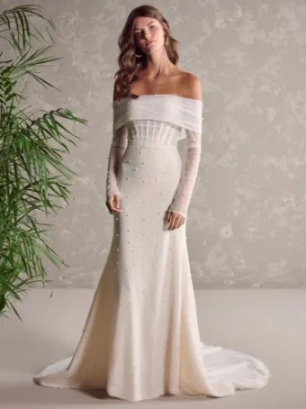 Maggie Sottero DREW MARIE #3 Ivory (gown with Ivory Illusion) thumbnail