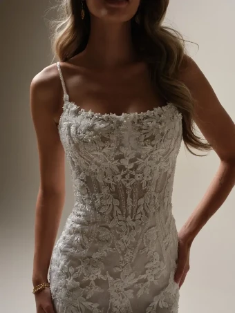 Maggie Sottero LINA #2 Ivory (gown with Ivory Illusion) thumbnail