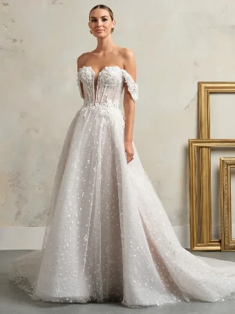 Sottero and Midgley ATHLONE #2 Ivory/Silver Accent over Soft Blush (gown with Natural Illusion) thumbnail